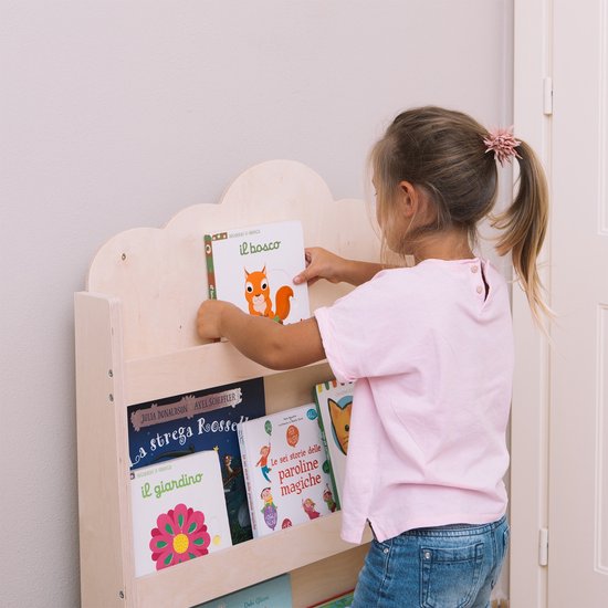 DUHARS Montessori boekenkast voor kinderen, boekenplank en DUHARS Montessori boekenkast voor kinderen, boekenplank en