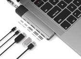 Hozard©Thunderbolt C+ Pro 7 in 1 Smart Hub Docking station - Grijs