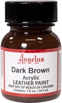 Angelus Leather Acrylic Paint - textielverf voor leren stoffen - acrylbasis - Dark Brown - 29,5ml