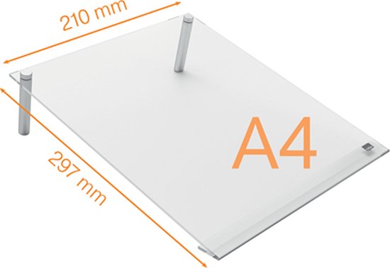Nobo Draagbaar, Droog Uitwisbaar Mini A4 Whiteboard voor op Bureau/aan