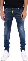 My Brand Neon Yellow Sports Dark Denim Jeans