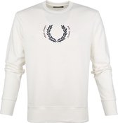 Fred Perry - Sweater M2646 Wit - L - Regular-fit