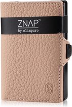 Slimpuro Znap Slim Wallet - 8 Pasjes - Muntvak - 8,9 X 1,5 X 6,3 cm (Bxhxd) RFID Bescherming - creme