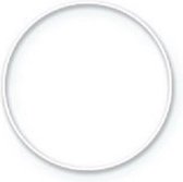 Metalen ring, wit 10 cm