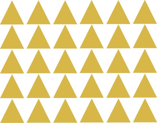 Muursticker driehoekjes | 4cm | 30 stuks | goud