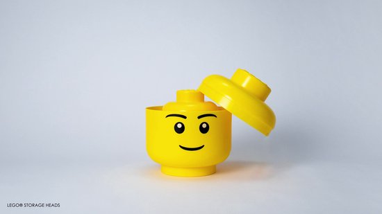 Abstractie de begeleiding Of Opbergbox Iconic Hoofd Boy 24 cm, Geel - LEGO | bol.com