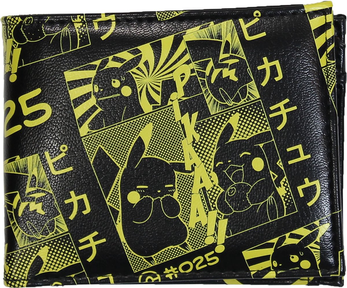 Pokémon Pikachu Portemonnee zwart-geel - Polyurethaan - Anime, Fan merch, Gaming, Nintendo