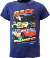 Disney Cars Race Madness Kinder T-Shirt Blauw - Officiële Merchandise
