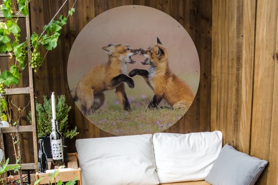 Garden Circle Vossen - Fleurs - Portrait - 120x120 cm - Affiche de jardin - XXL