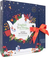 English Tea Shop - English Tea Shop – Adventskalender Thee Book Style Blauw – 25 Biologische Theezakjes – 13 Unieke Smaken – Cadeau Idee