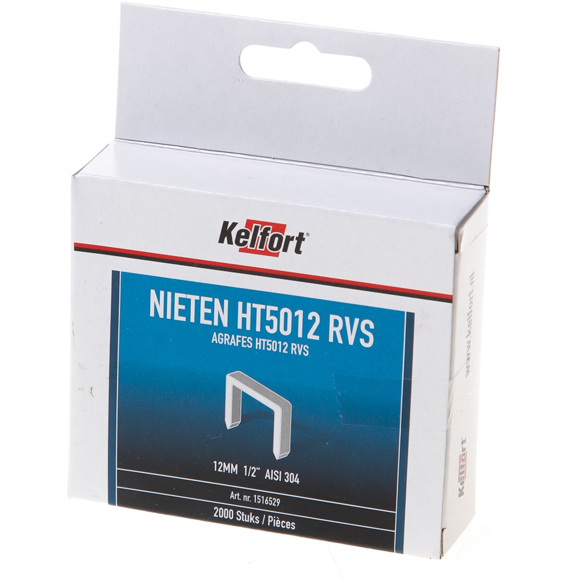 Kelfort hechtniet RVS 12mm