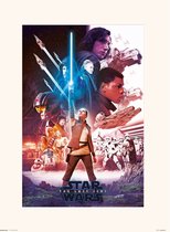 STAR WARS VIII BLUE SABER - Art Collector Print 30x40 cm