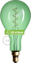 LEDatHOME - XXL LED Emerald Light Bulb - Peer A165 Gebogen Dubbele Spiraalvormige Gloeidraad - 5W E27 Dimbaar 2200K
