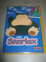 Pokemon Verjaardagskaart 7 Jaar met button en envelop Snorlax