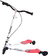 Scooter - Kinderen - Mini - 3 Wiel - Swing Tri Slider Motion - Winged Drifter - Lang rijdende duwscooter - 33,2 x 20,7 x (24.6-31.2) inch - Rood