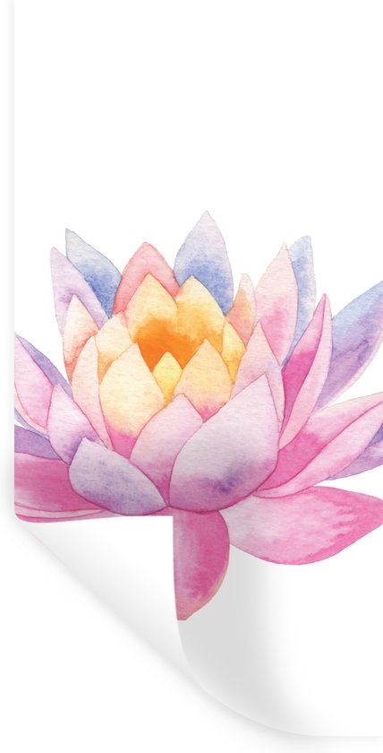 Stickers Stickers muraux - Aquarelle - Bloem - Nénuphar - 60x120 cm - Feuille adhésive