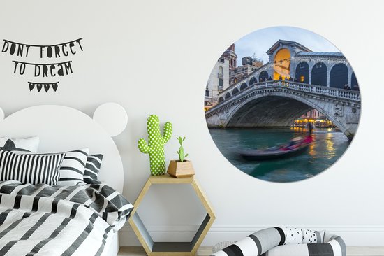 Rialto Bridge Wall Circle Sticker papier peint ⌀ 120 cm / cercle papier peint / cercle mural / cercle vivant - auto-adhésif et découpe ronde