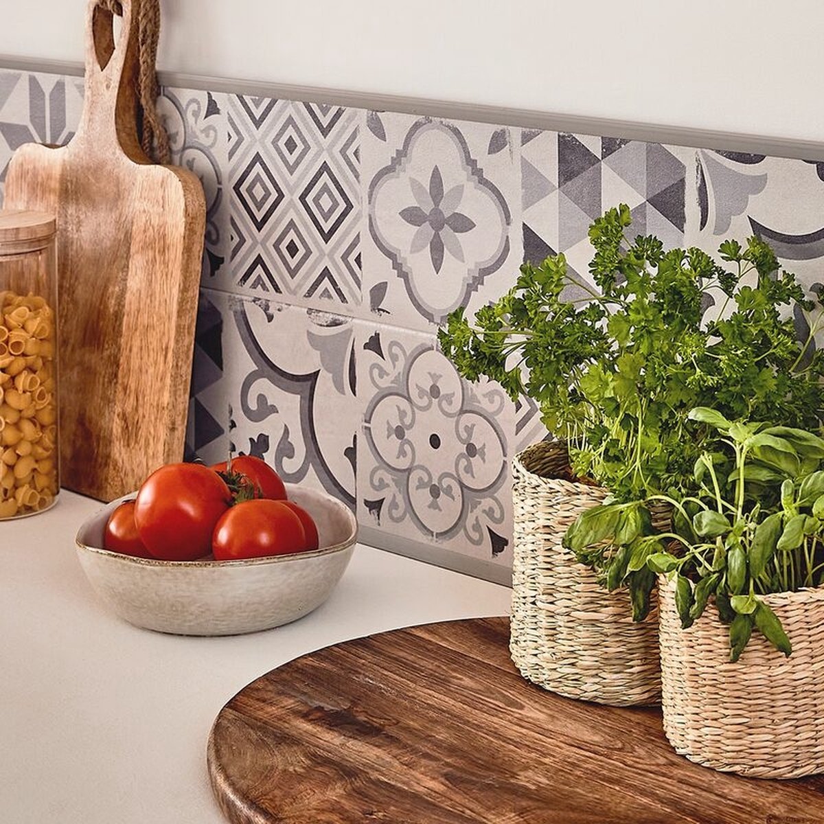 Grosfillex 9 st Wandpaneel Accent 15,4x120 cm Andaluz grijs