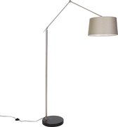 QAZQA editor - Moderne Vloerlamp | Staande Lamp met kap - 1 lichts - H 1908 mm - Taupe -  Woonkamer | Slaapkamer