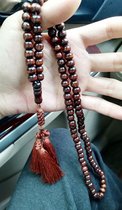 Tasbih 99 Perles en bois classiques - Perle de prière musulmane - Perles rondes - Tesbih - Allah - Cadeau islamique Tasbeeh