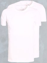 E-bound T-shirt Basic Ronde hals Wit 2-Pack - XL