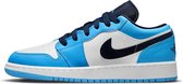 Nike Air jordan 1 Low (GS), White/DK Powder Blue-Obsidian, 553560 144, EUR 36.5