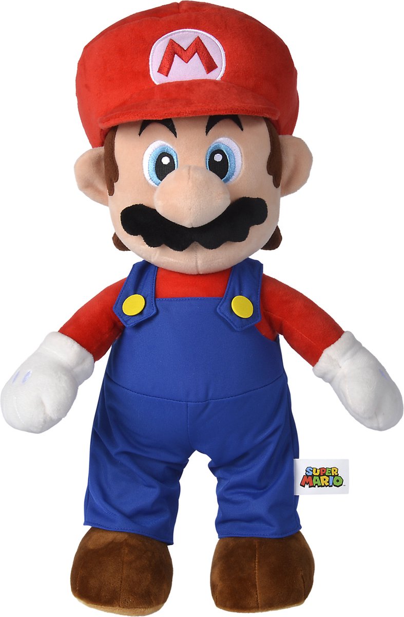 Super Mario Mario Pluche, 50cm - Knuffel | bol.com