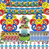 44 delig verjaardagset - Thema: Super Mario Bros. -  Versiering voor feestjes, verjaardag - feestdecoratie