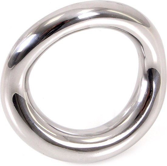 meditoys · Ring van roestvrij staal voor heren · met ingelegde goudkleurige draad · breedte: 8,0 mm · mannelijke stijl