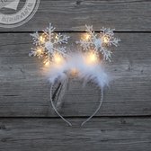 Snowflake Diadeem met led Warm White - haarband led - Kerst haarband - Haarband feestje Led- Haarband led