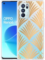 Oppo Reno6 Pro 5G Hoesje Art Deco Gold - Designed by Cazy