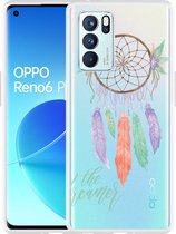 Oppo Reno6 Pro 5G Hoesje Watercolor Dreamcatcher - Designed by Cazy