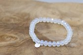 Bubbels Sieraden crystal armband  briljant white pearl shine - wit - Maat one size F26