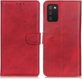 Luxe Book Case - Samsung Galaxy A03s Hoesje - Rood