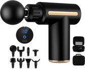 Massage gun – Mini massage gun - Massage pistool - Massage gun professioneel – Relax massage – Massage apparaat – Massagegun – 8 Opzetstukken – Oplaadbaar – Draadloos – Touch Screen – Zwart