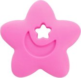 Bijtketting- kauwketting- Ster met Maantje- Roze