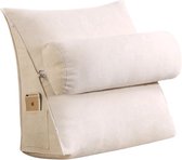 Flanner® leeskussen Voor In Bed - Bookseat - 45 cm - Lekker Lui Lezen Kussen - Afneembare Hoes - Leeskussen Voor Boeken - Wit - voor in Bed