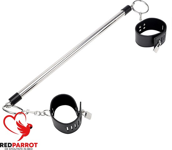 Barre d'écartement avec bouées et cadenas | Version de luxe | Menottes | poignets de jambe | Matière très luxueuse