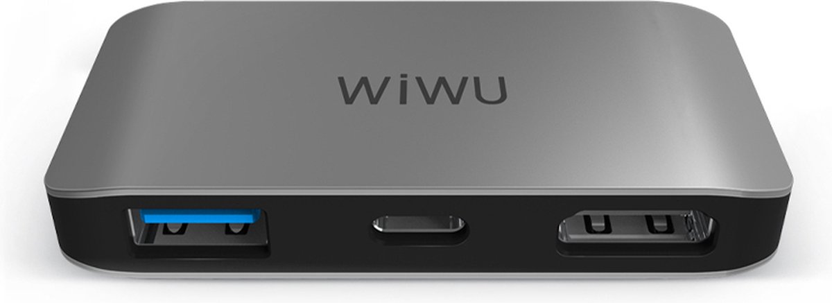 WiWU USB-C Hub - 3 in 1 - USB-C, USB 3.0 en HDMI Aansluitingen