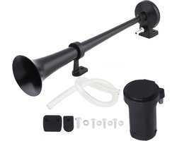 Dakta® Luchthoorn 12 Volt | met Compressor | Gas Toeter | Hoorn | voor Auto, Vrachtwagen, Boot | Claxon | Scheepshoorn | 12V / 24V | Luchttoeter