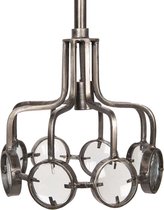 Hanglamp Ø 31*32 cm E27/max 1*60W Grijs Ijzer, Glas Hanglamp Eettafel Hanglampen Eetkamer