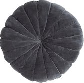 Hoyz | Flower Mattress Grijs | 40CM Diameter | Sierkussen Voor Woonkamer Of Slaapkamer | Rond Sierkussen