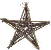 Gevlochten houten kerst ster - 46 cm | Decoratieve houten kerst ster | Kerst | woondecoratie | vervaardigd uit hout | Kerst decoratie | Bruin