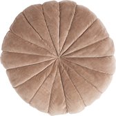 Hoyz | Flower Mattress Taupe | 40CM Diameter | Sierkussen Voor Woonkamer Of Slaapkamer | Rond Sierkussen