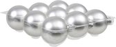 Oneiro's luxe kerstballen Mat Zilver - SET VAN 9 - ø10 cm - kerstbal - luxe verpakking – kerstcollectie – kerstdecoratie – kerstboomhanger – kerstversiering