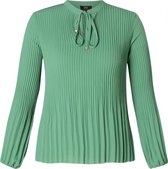 YESTA Bo Blouse - Dark Jade Green - maat 2(50)