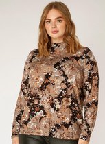 YESTA Victoria Essential Jersey Shirt - Taupe/Multi-Colour - maat 2(50)