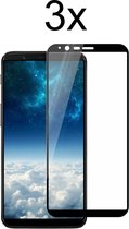 OnePlus 5T Screenprotector - OnePlus 5T Screen Protector Glas - Screenprotector OnePlus 5T - Full cover - 3 stuks