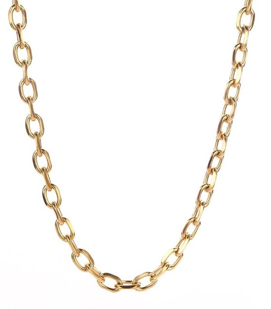 Ketting 6 mm - RVS - Verstelbaar 40-45 cm - Goudkleurig