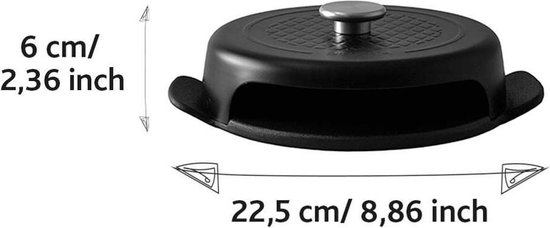 Boska Pizza Baker BBQ Mini - Zwart - 23 x 19 x 6cm - Rond - Gietijzer van Boska — afbeelding 5